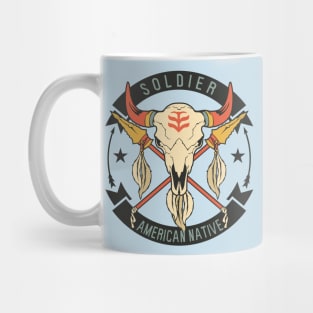 Native American Soldier Badge Design Mug